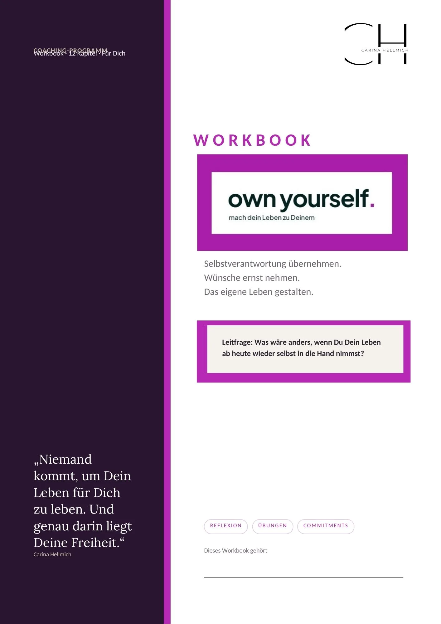 OWN YOURSELF Workbook – Cover